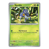 A single Pokémon trading card for Nymble from the Basic set, shown against a plain white background. The card features a green and yellow-green design with a silver border, and an illustration of the blue and purple Nymble character in a grassy setting.