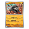 A single Pokémon trading card for Paldean Tauros from the Basic Set, featuring artwork of the creature and game text on a yellow-orange card face with a silver border.