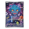 A Pokémon trading card featuring Misdreavus from the Evolving Skies set, with a purple and blue character illustration, silver border, and card text visible on a plain white background.