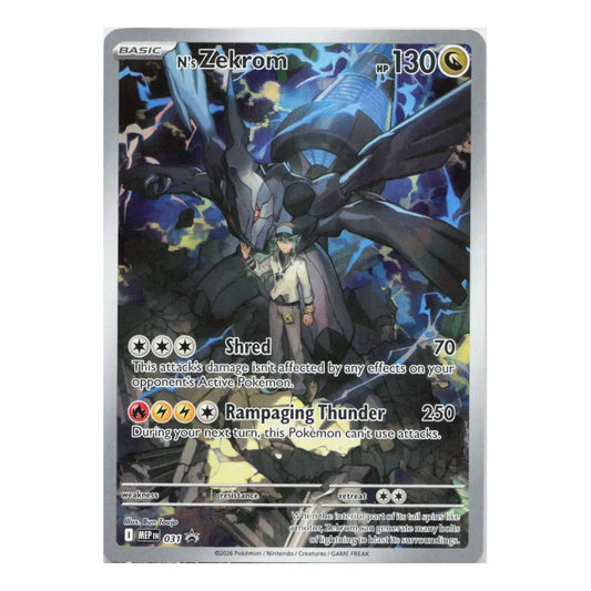 A single Pokémon trading card featuring N^3 Zekrom from the Basic set, with artwork of the dark dragon character and card text visible against a plain white background.