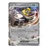 A single Pokémon trading card for Melmetal EX from the Exeggaler set, featuring artwork of a metallic robot head with a yellow face and silver body, on a gray card face with printed game text and stats.