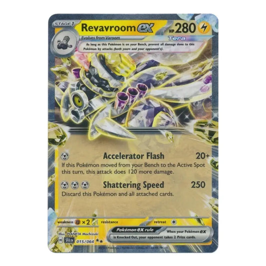 A single Pokémon trading card for Revavroom EX, featuring artwork of the creature and game text on a white background.