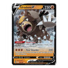 A single Pokémon trading card for Ursaluna V, shown against a plain white background. The card features artwork of the brown Pokémon with white shoulder flaps and a yellow forehead patch, with game text and stats printed on the front.