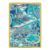 A single Pokémon trading card for Magnezone, shown flat against a plain white background. The card has a yellow border, blue and cyan artwork of a robot magnet station, and text including 'Stage 2', 'Magnezone', '150', and 'Giga Magnet'.