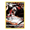 A Pokémon trading card featuring Thievul, a Stage 1 Rock-type Pokémon. The card has a yellow border, black and white illustration of Thievul with red accents, and text detailing its 'Baffling' ability and 'Sharp Fang' move, set against a plain white background.