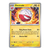 A single Pokémon trading card for Electrode from the XY Evolutions set, featuring artwork of Electrode surrounded by flames on a yellow card face with a silver border.