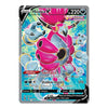 A single Pokémon trading card featuring Hoopa V from the Fusion Strike expansion, shown against a plain white background. The card has a silver border and displays a colorful illustration of Hoopa V in bright pink, blue, and gray tones.