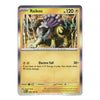 A single Pokémon trading card for Raikou from the Basic set, shown against a plain white background. The card features a gold and yellow color scheme with holographic silver borders and artwork of a purple-and-yellow electric bird.