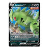 A single Pokémon trading card for Tyranitar V, shown against a plain white background. The card features a green creature illustration, black border, and printed stats including HP 230 and the Single Strike Crush ability.