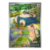A single Pokémon trading card for Snorlax from the Basic set, shown against a plain white background. The card features artwork of a blue-and-cream sleeping creature in a grassy forest scene, with game text and stats printed on the front.
