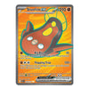 A single Pokémon trading card for Stunskf ex, shown against a plain white background. The card features a yellow-orange textured background with a large brown and black cat-like creature illustration, plus game text and stats printed on the card.