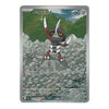 A single Pokémon trading card featuring the character Pawniard, shown against a plain white background. The card has a gray border and printed artwork of Pawniard standing on rocks with green hills behind it.
