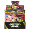 Pokémon Mega Evolution Perfect Order trading card game display box featuring two booster packs and a character illustration on a white background.