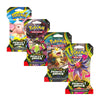 Four Pokémon Trading Card Game booster pack packages arranged in a fan shape on a plain white background. The packages feature colorful character art and the Pokémon branding with 'Perfect Order' text near the bottom.