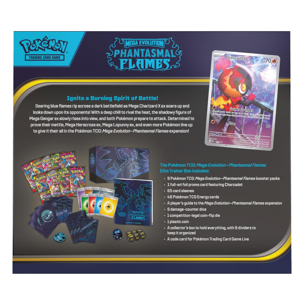 Pokémon Mega Evolution Phantasmal Flames Elite Trainer Box 9 Packs