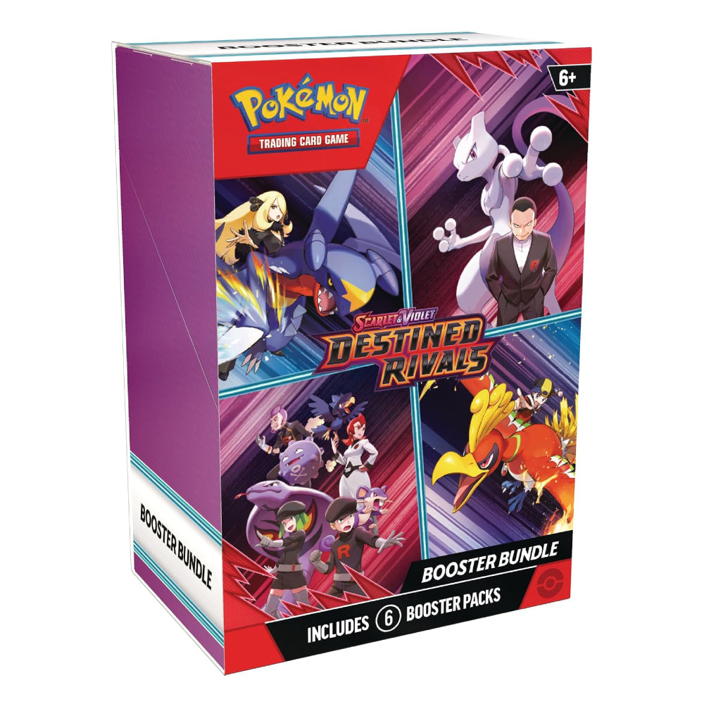 Pokémon Trading Card Game Scizorite Destiny Rivals Booster Bundle box, featuring colorful character artwork of Scizorite and other Pokémon on a clean white background.