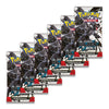 Six Pokémon Trading Card Game booster packs for the Silver Tempest Black Bolt expansion are arranged in a staggered diagonal layout on a plain white background.