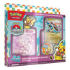 Pokémon trading card game packaging with colorful design and Pokémon characters.