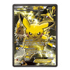 A single Pokémon trading card for Pikachu EX from the Basic set, shown against a plain white background. The card features Pikachu in bright yellow with black-tipped ears and a determined expression, with additional illustrated Pikachu variants behind it.