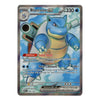 A single Pokémon trading card featuring Blastoise EX, shown against a plain white background. The card has a gray border and displays the blue and beige Blastoise character with attack text including Solid Shell and Twin Cannons.