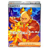 A Japanese Pokémon TCG support trainer card featuring the character Hifikyo. The card has a silver-gray border with Japanese text at the top and bottom, and an illustration of Hifikyo with orange hair and horns, glowing yellow eyes, and a red robe casting a fireball.