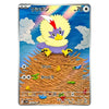 A single Pokémon trading card featuring the character Washpoo in a yellow and purple body with a red crest, perched on a brown nest against a blue sky with clouds. The card includes Japanese text, a level 70 star icon, and game icons along the bottom.