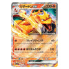 A Japanese Pokémon TCG trading card featuring Charizard EX with a silver holographic border, Japanese text, and attack text including 'Breath of Fire' and 'Ember's Breath'.