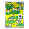 A Pokémon TCG card featuring multiple Pidgeo illustrations on a bright yellow background with green grass. The card has a silver border and Japanese text, photographed against a plain white background.
