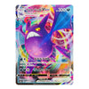A holographic Pokémon trading card featuring Groudon in Japanese, with a vibrant multicolor cosmic background and a purple body.