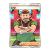A single Pokémon trading card for the Judge supporter trainer, featuring an illustrated character in a green shirt against a colorful stadium background. The card has a silver border and text including 'Supporter', 'TRAINER', and 'Judge'.