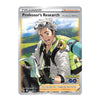 A Pokémon Go trading card titled "Professor's Research" featuring Professor Willow. The card has a silver border, a colorful illustration of Professor Willow outdoors, and the Pokémon Go logo in the bottom right corner.