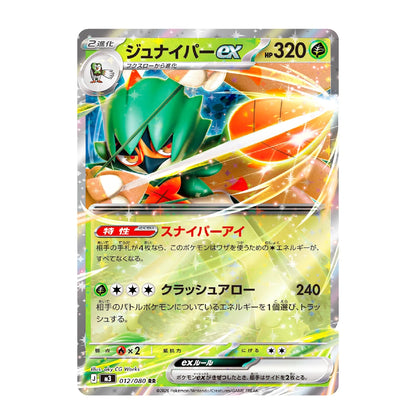 A single Pokémon trading card featuring the EX character Juniper, with Japanese text and a holographic silver border on a plain white background.