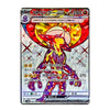 A holographic Pokémon trading card featuring the character Strider EX, with Japanese text and a red, yellow, and purple holographic foil effect.