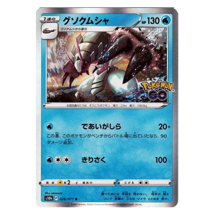 A single Pokémon Go trading card featuring Groudon in Japanese, with a blue card frame, character artwork, and the Pokémon Go logo in the lower right.