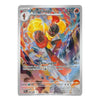 A single Pokémon trading card featuring Armarouge from the Eevee expansion, with a silver border and colorful artwork of a red and black creature surrounded by yellow-orange flames.