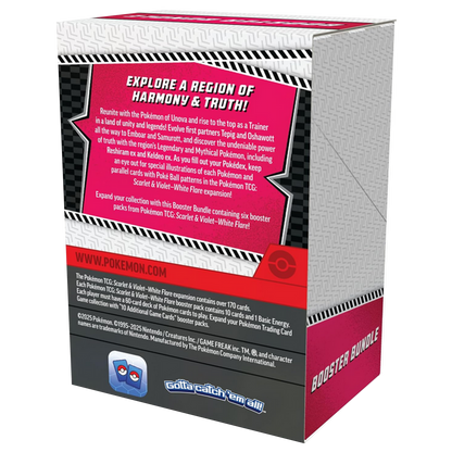 Pokémon trading card game booster bundle box with text and branding.