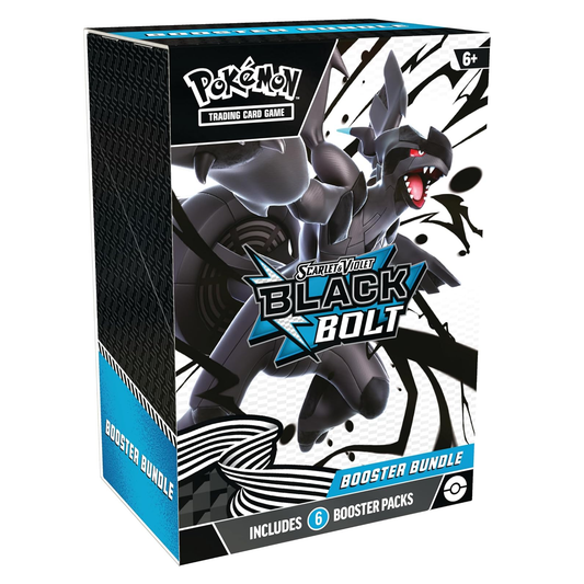 Pokémon trading card game booster bundle packaging featuring Black Bolt.