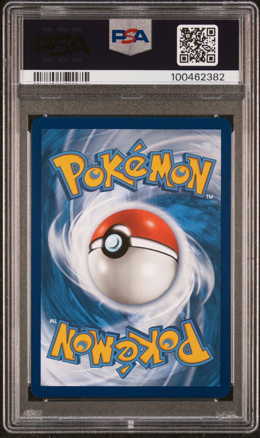 Pokémon trading card in a PSA protective case with logo