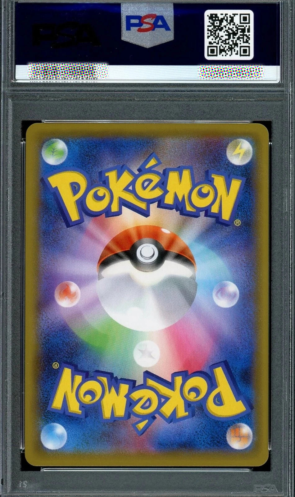 Pokémon trading card with PSA certification label