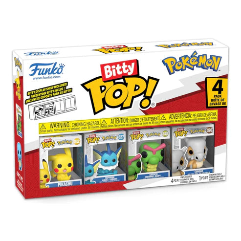 Pokemon - Pikachu, Vaporeon, Caterpie, and Cubone Pop Bitty