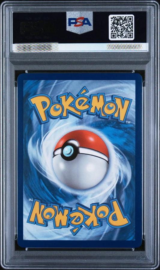 Pokémon trading card in a protective case with FSA certification label