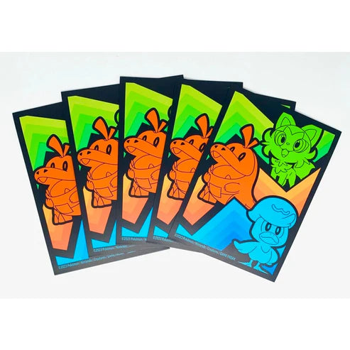 Pokemon Card Sleeves - Paldea Evolved Elite Trainer Box - 65 Count Pack - Fuecoco Sprigatito Quaxly