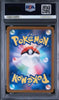 Pokémon trading card in a protective case with a PSA logo above it