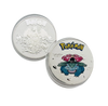 set of 8 round silver Pokémon metal collectible coins