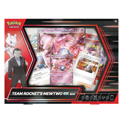Pokemon TCG: Team Rocket’s Mewtwo ex Box - 4 Packs, Promos