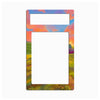 A decorative phone or tablet frame protector with a colorful landscape illustration featuring a sunset sky, fields, and trees, shown on a plain white background.