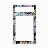 A rectangular phone case with a black border featuring a comic book panel collage print, shown on a solid white background.