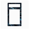A rectangular light switch plate cover featuring a dark cosmic galaxy design with swirling blue, black, and teal nebula patterns, shown on a plain white background.