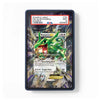 A PSA-certified collectible Pokémon TCG card featuring Rayquaza DX, displayed inside a black protective slab. The PSA grading label is visible at the top, and the card is shown against a clean white background.