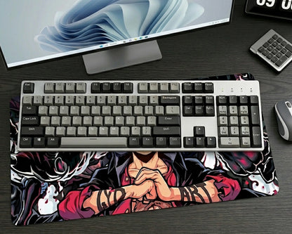 Luffy Power Up Mousepad Anime Desk Mat XL One Piece Haki Energy Gaming Mouse Pad Epic Action Design - PokeTCG